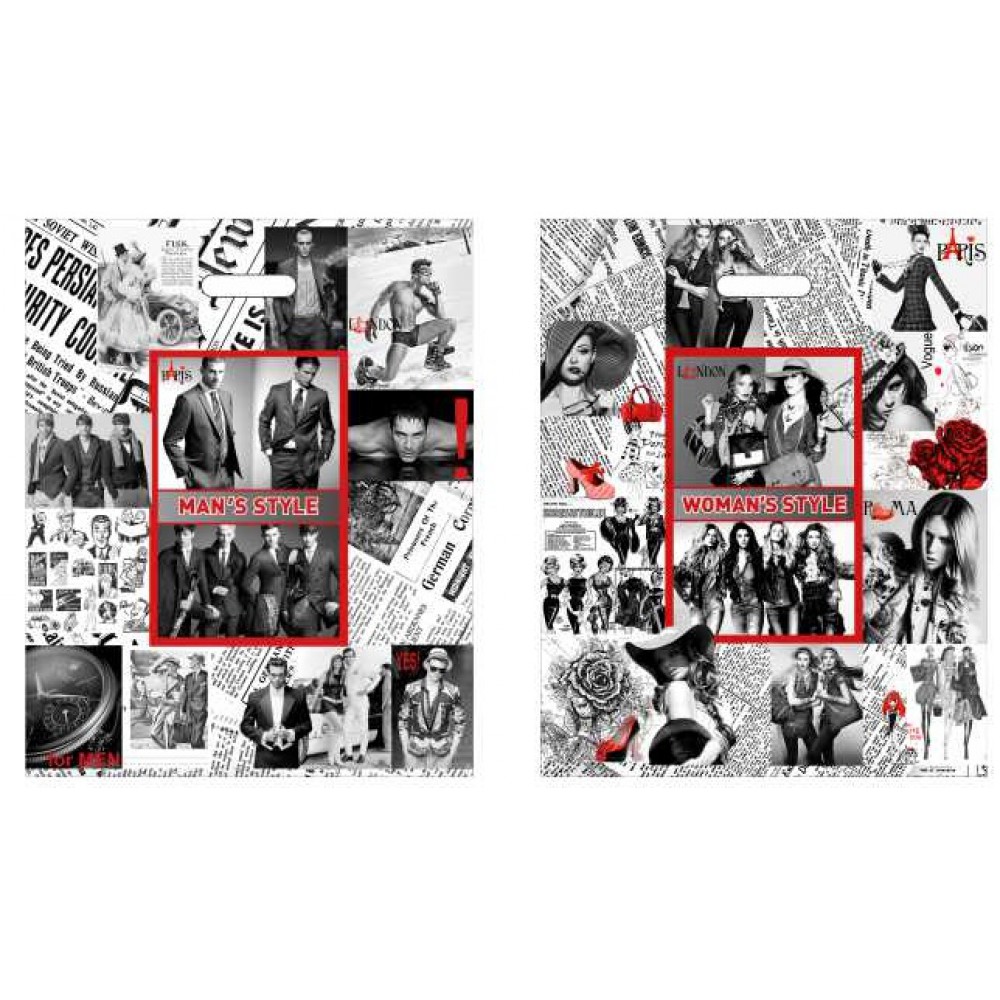 Пакет ПВД с проруб. руч. 40*50/80 Индустрия моды