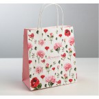 Пакет подарочный крафт Мечтай 22*25*12см