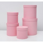 Коробка круглая розовая