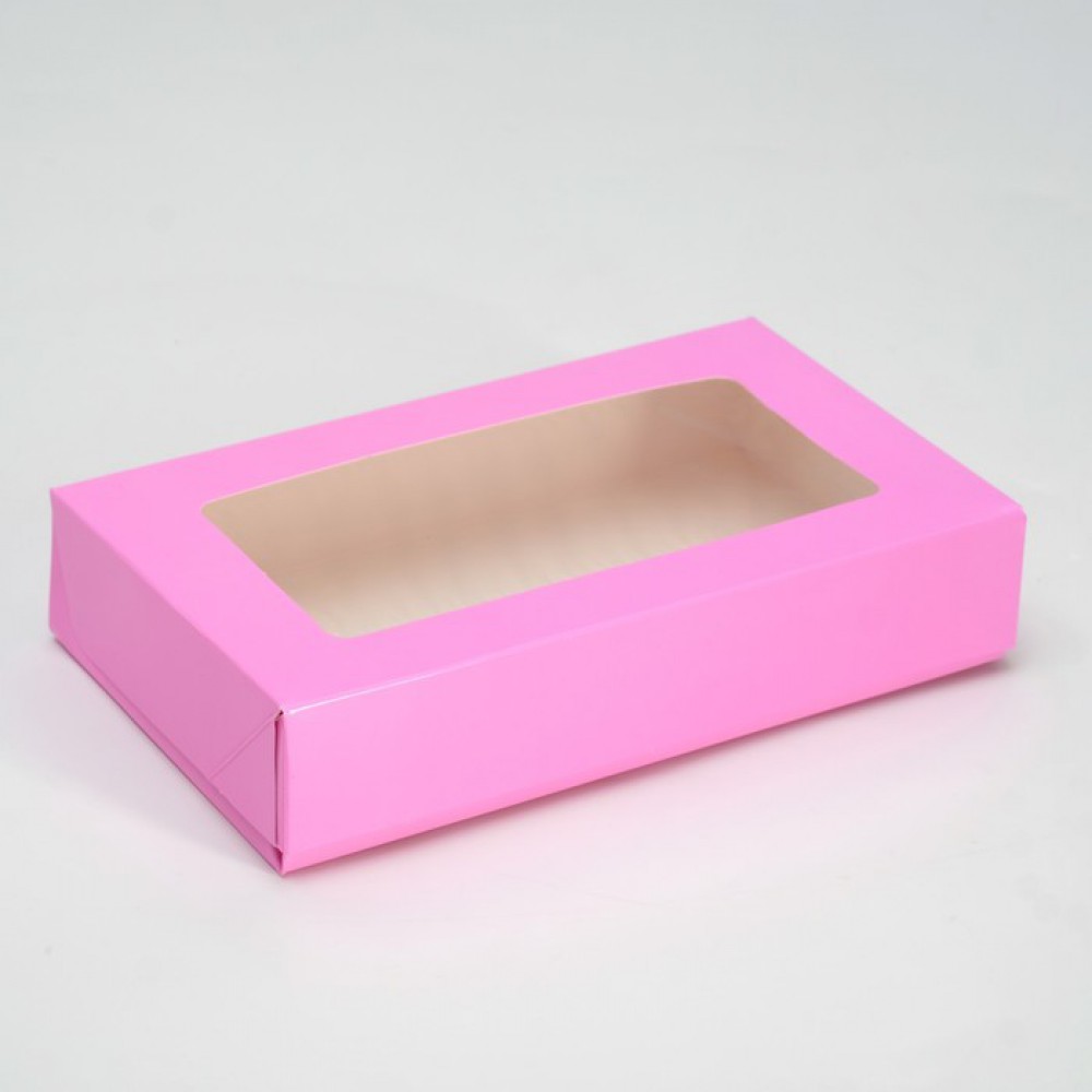 Контейнер на вынос розовый "Розовый" 20*20*4 см