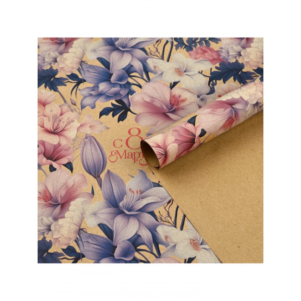 Бумага крафт "8 марта" 50*70см