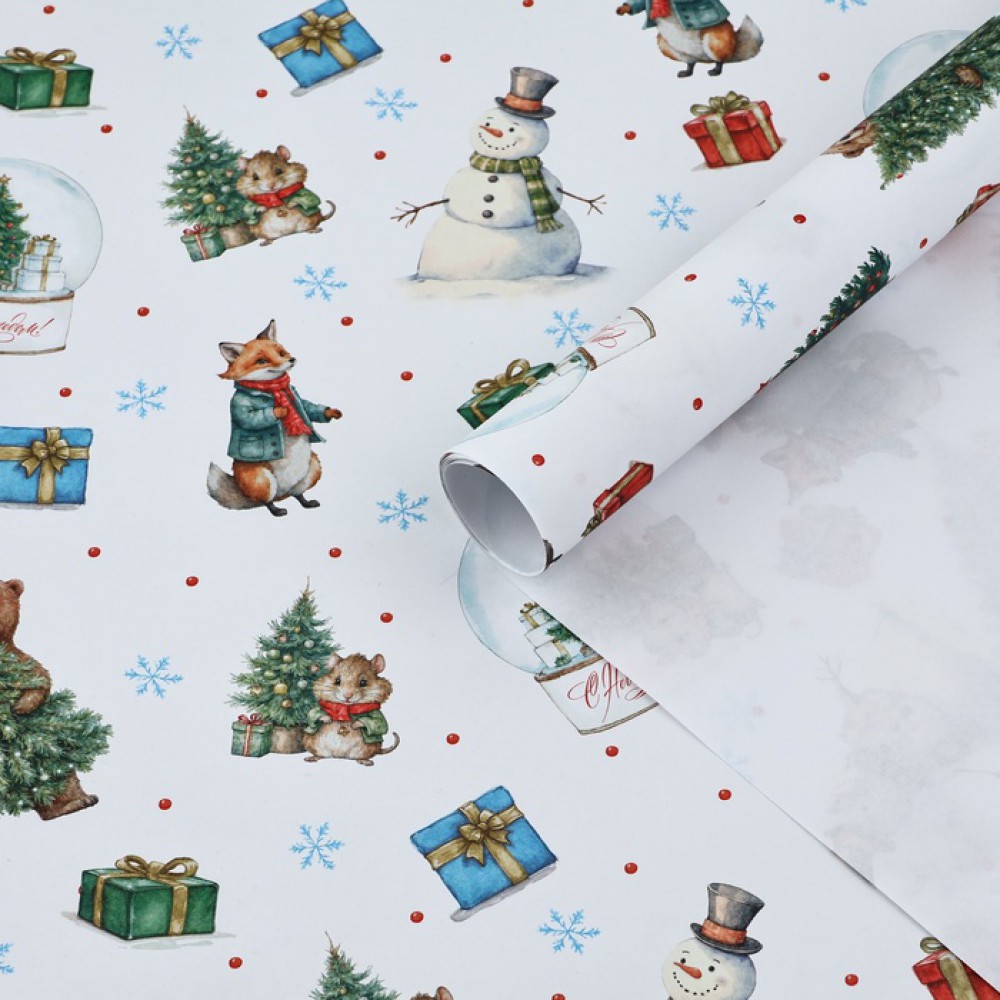 Бумага крафт «Новогоднее настроение», 70×100 см