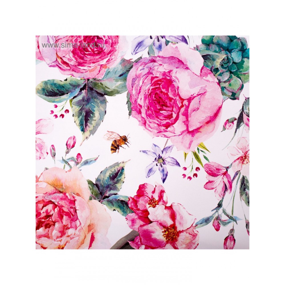 Бумага глянцевая «Летние цветы», 70×100 см 