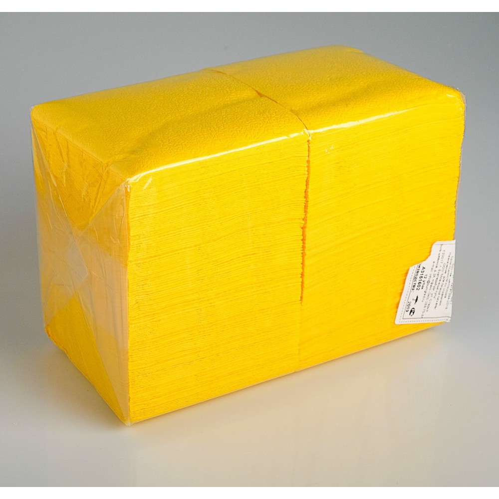Салфетки бум. жёлтые Big Pack, 24×24 см, 350 шт.   