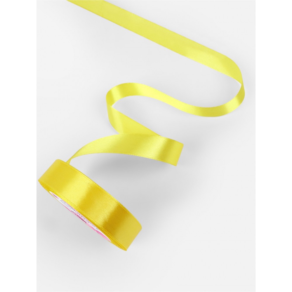 Лента атласная 20 мм*23±1м, жёлтая №15 