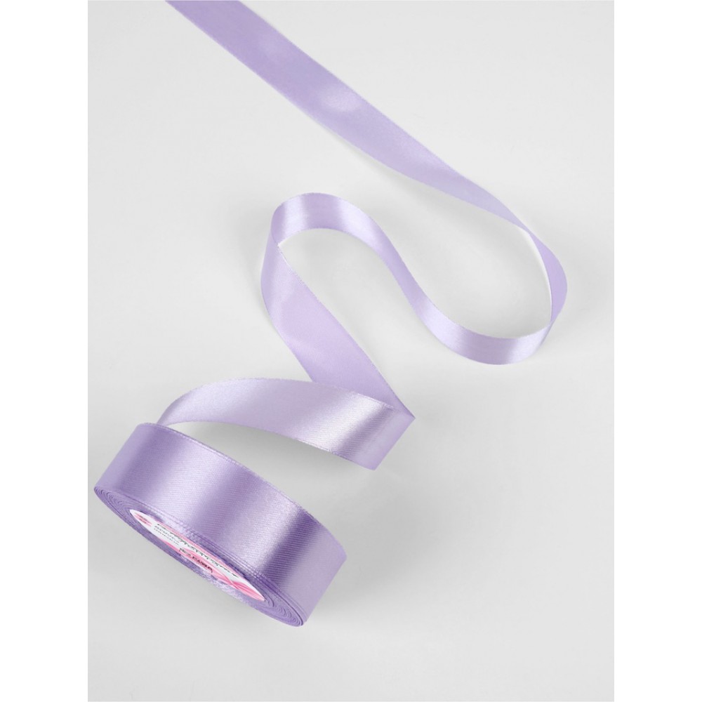Лента атласная, 25 мм, 23±1 м, нежно-сиреневая №44