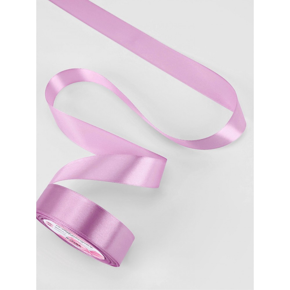 Лента атласная 25мм. 23+1м. №45 тёплый сиреневый