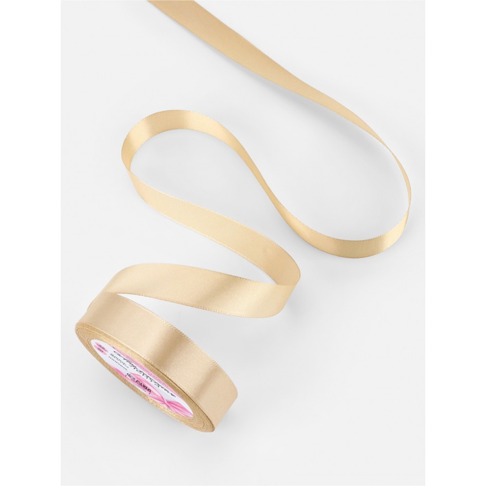 Лента атласная, 20 мм, 23±1 м, светло-бежевая №173