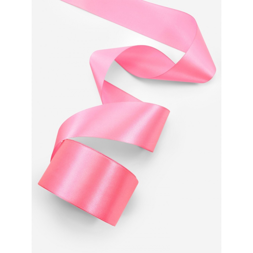 Лента атласная, 50 мм × 23±1 м, насыщенно-розовая №05  