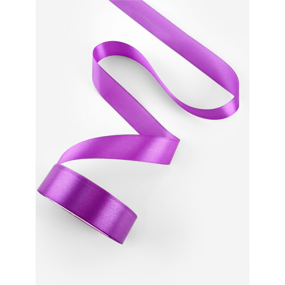 Лента атласная 25мм*23±1м, фиолетовая №46