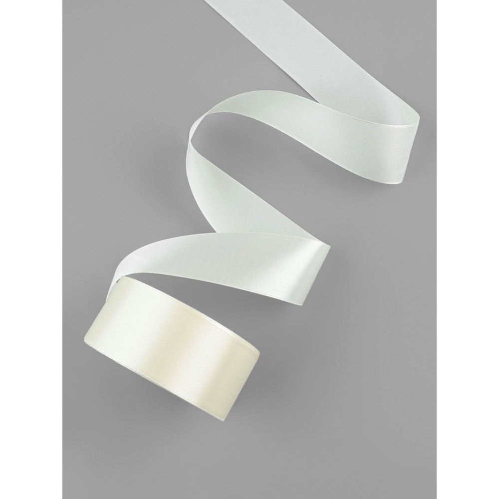 Лента атласная, 40 мм, 23±1 м, нежно-бежевая