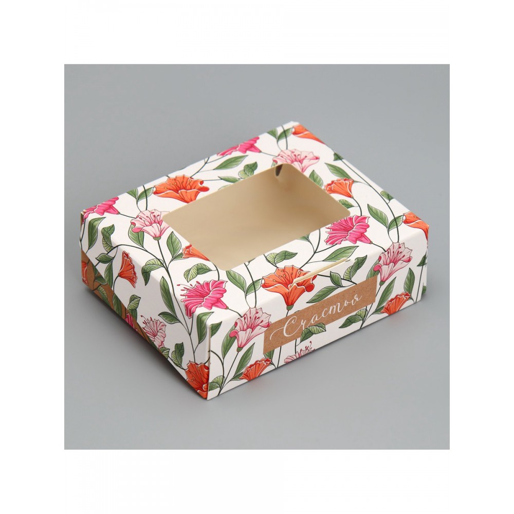 Коробка под конфеты сырники "Крафт" 10*8*3,5см