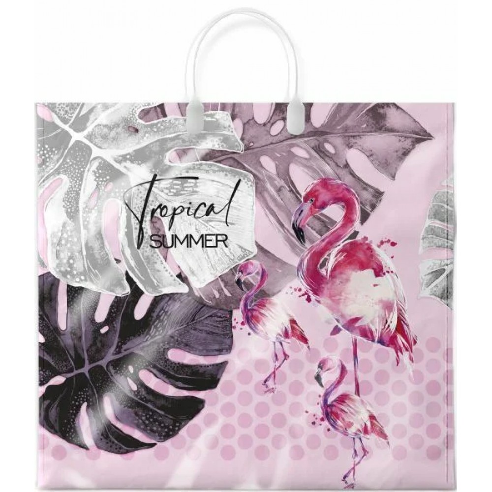 Сумка ламинир. с пласт. руч. 38*35/90 "Фламинго"