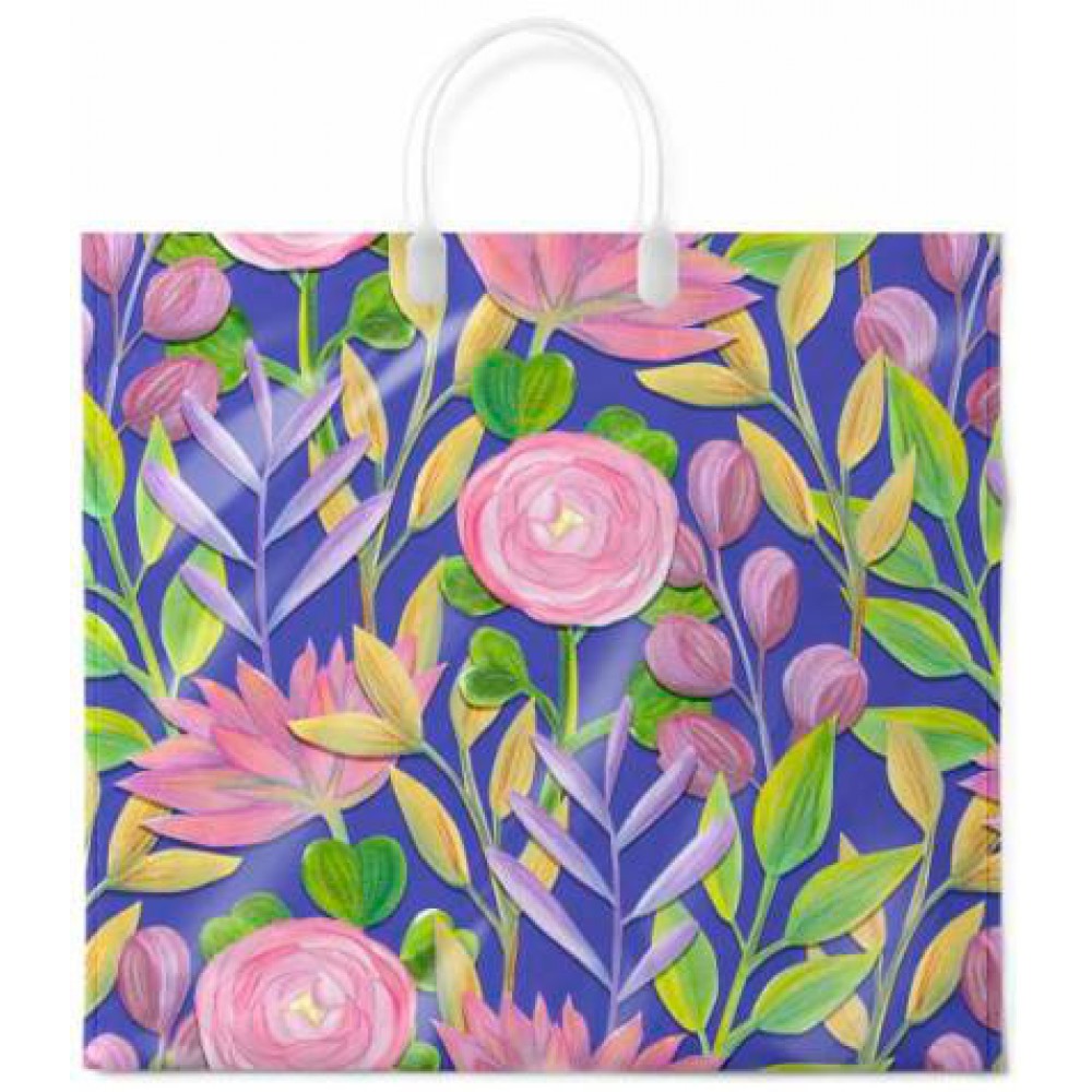 Сумка ламинир с пласт.руч. 37*34/80 "Лепесток"