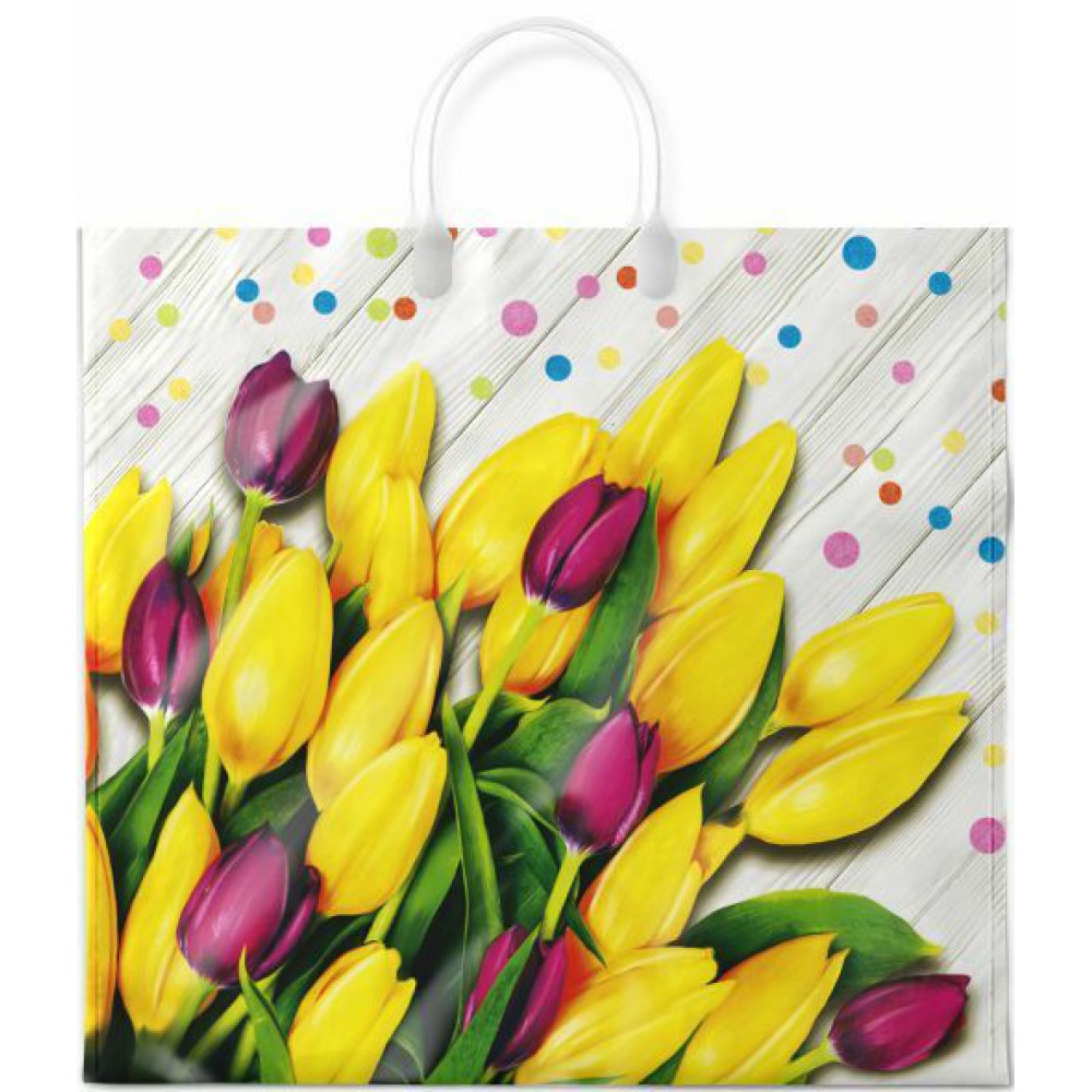 Сумка ламинир. с пласт. руч. 38*35/90 "Ля-фам"