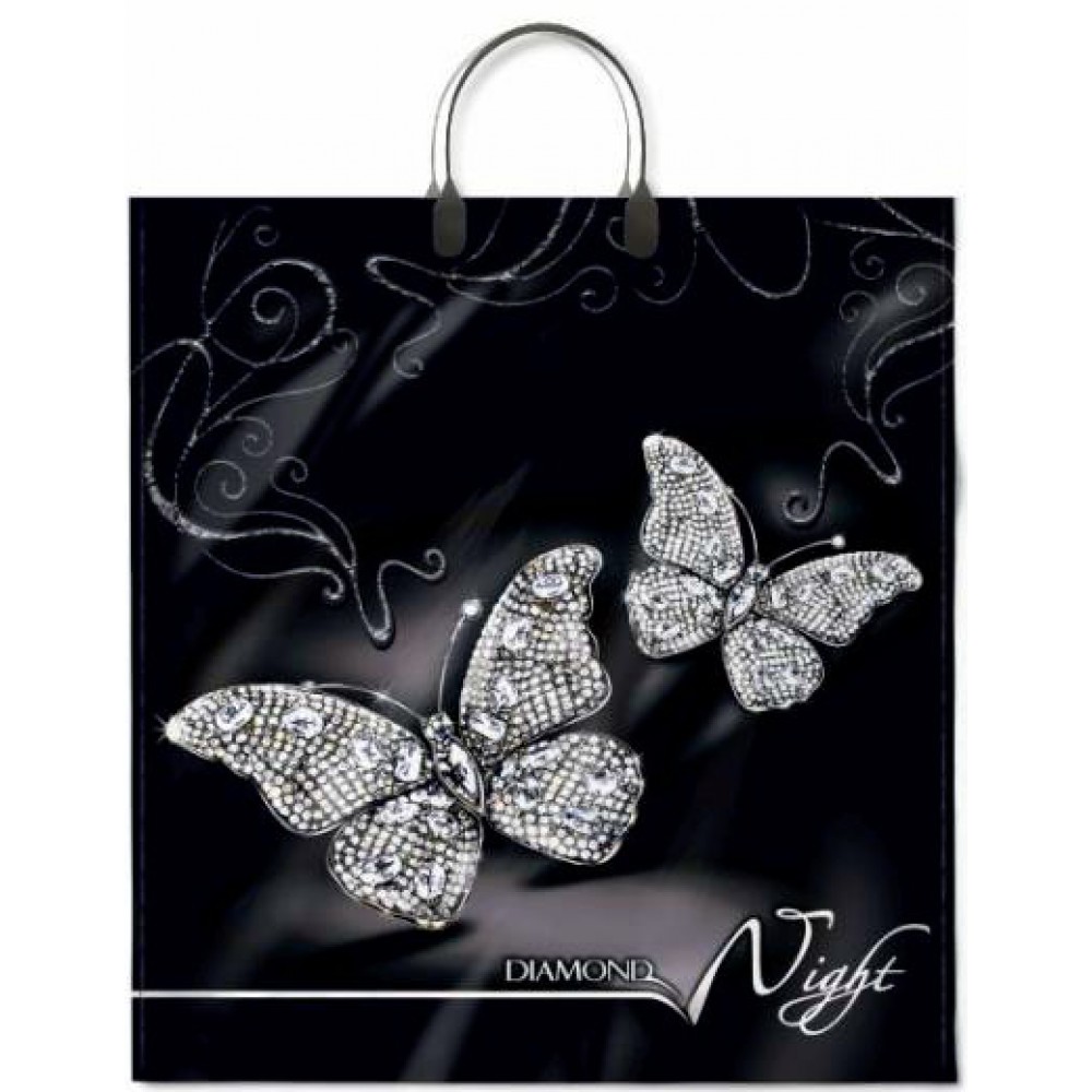 Сумка ламинир. с пласт.руч. 40*44/100 "Бриллиантовая ночь"