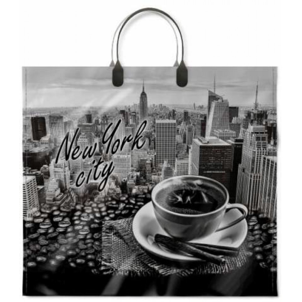 Сумка ламинир с пласт.руч. 37*34/80 "Нью Йорк"