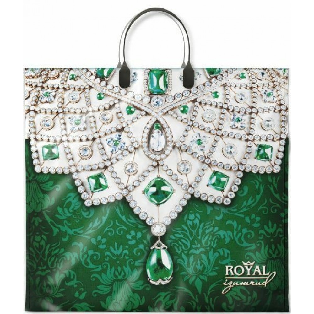 Сумка ламинир. с пласт.руч. 38*35/90 "Изумруд"