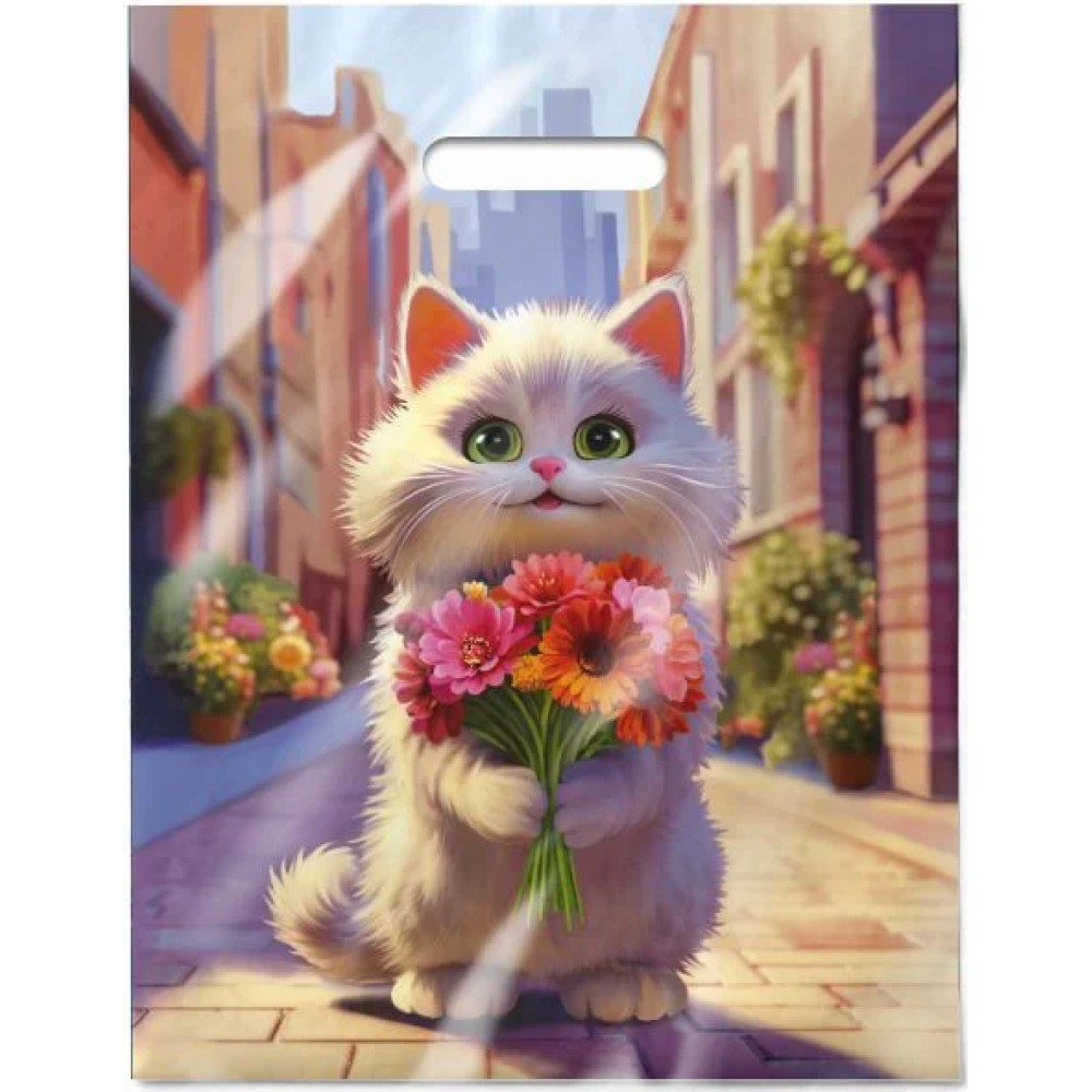 Пакет ПВД с проруб.руч. 31*40/60 "Персик"