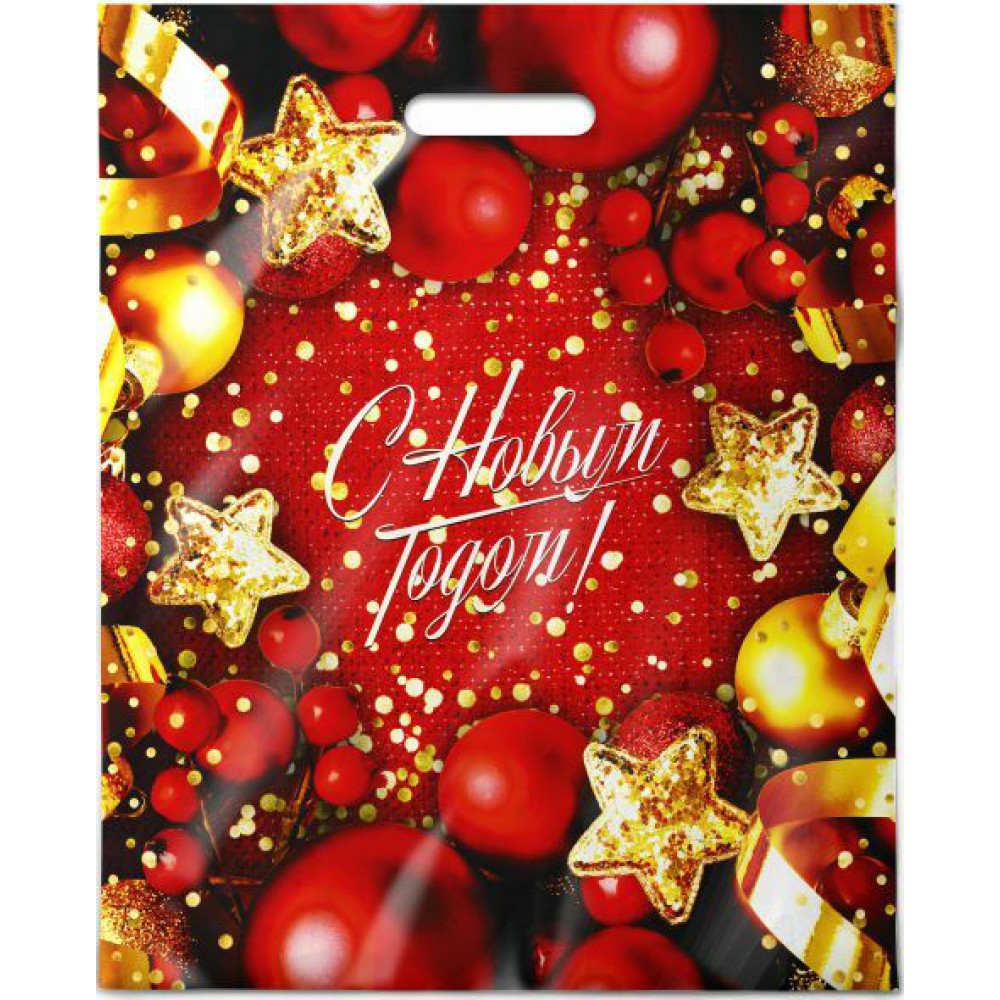 Пакет "Конфетти", 38х47, ПВД, 60 мкм