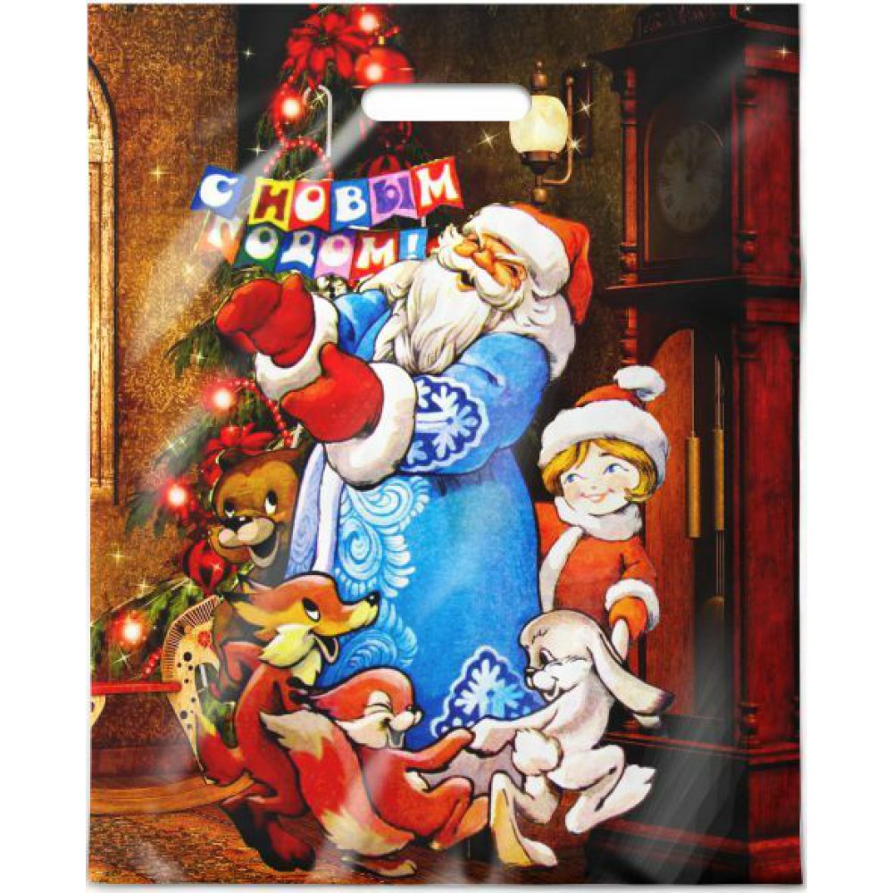 Пакет "Новогодний хоровод", 38х47, ПВД, 60 мкм