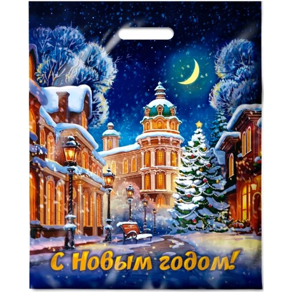 Пакет "Аллея огней", 38х47, ПВД, 60 мкм