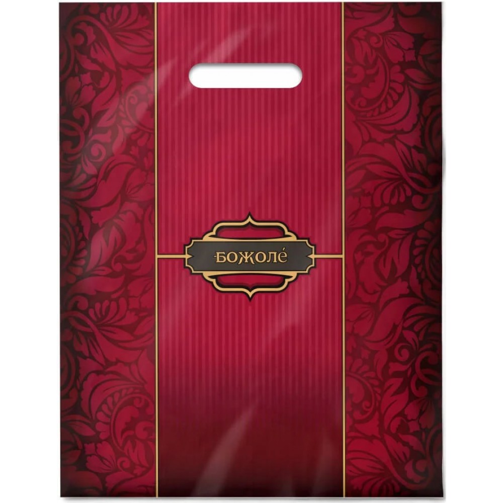 Пакет ПВД с проруб.руч. 30*37/80 "Божоле"