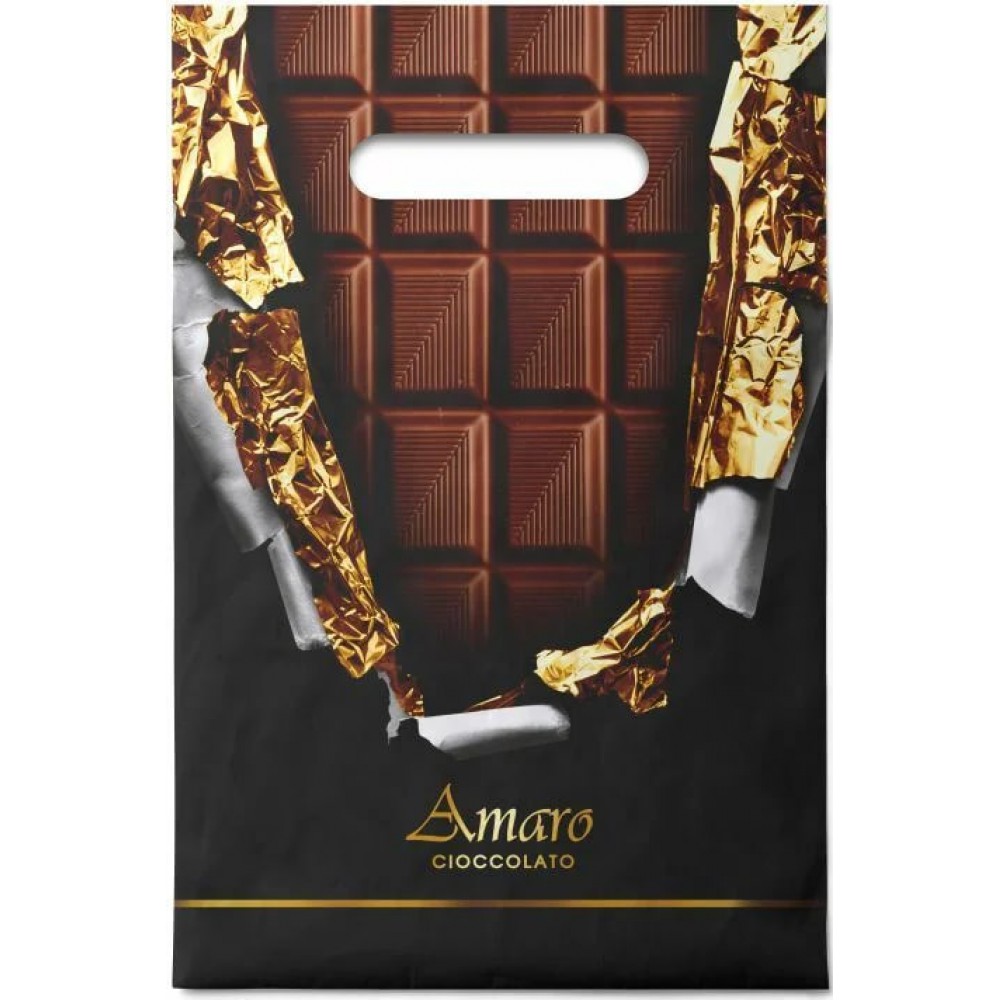 Пакет ПВД с проруб.руч. 20*30/30 "Горький шоколад"