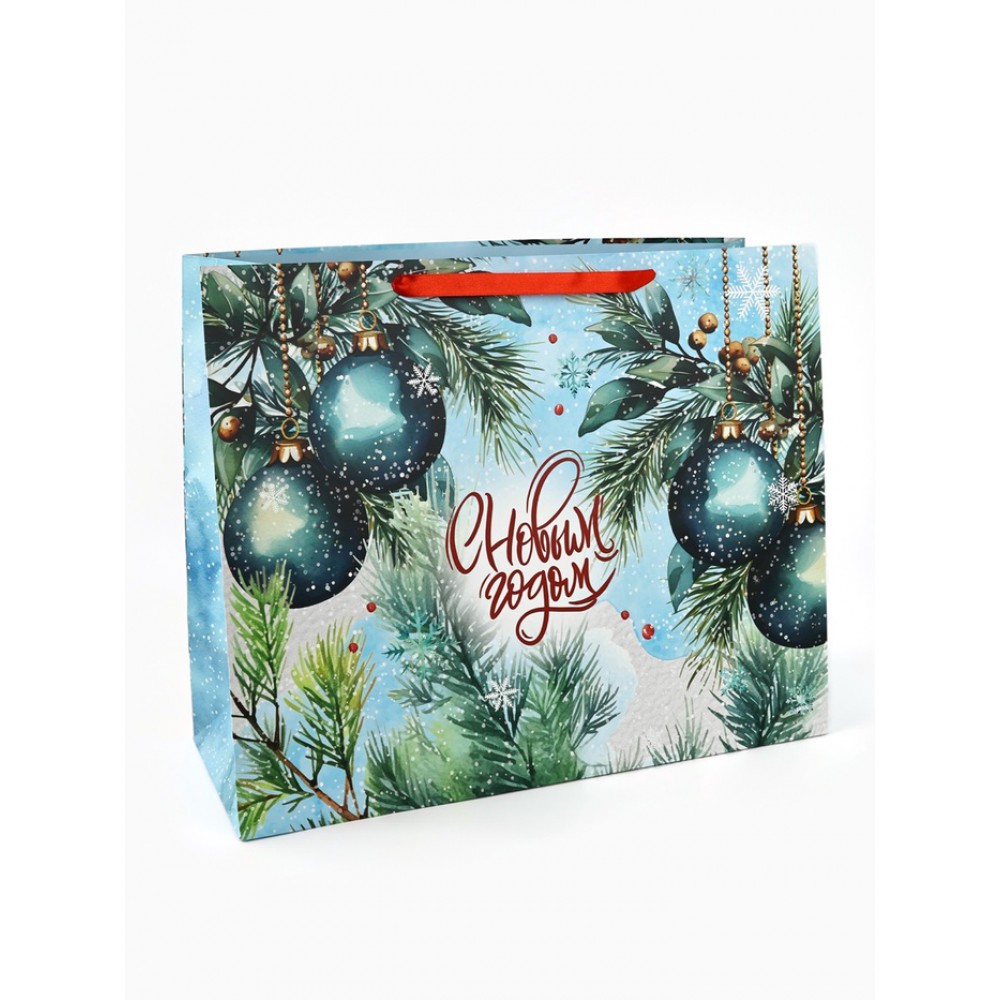 Пакет ламинир. "Новогодние шары" 49*40*19см.