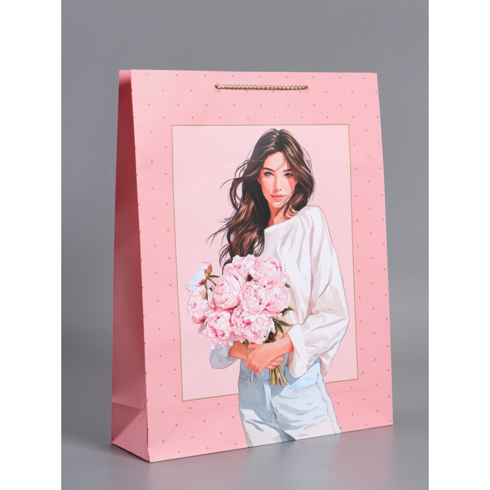 Пакет подарочный «Букет радости», 33×42.5×10 см