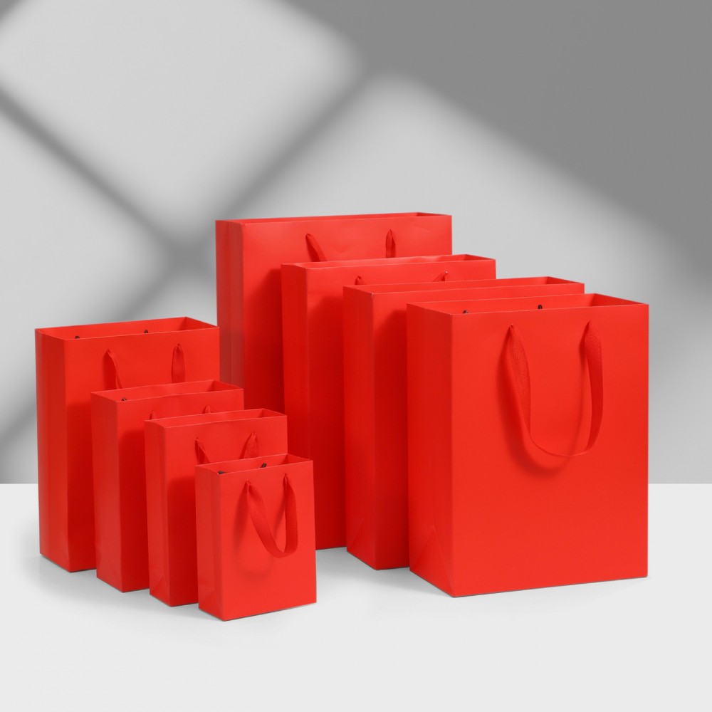 Пакет ламинир. "Красный", 30*40*10см