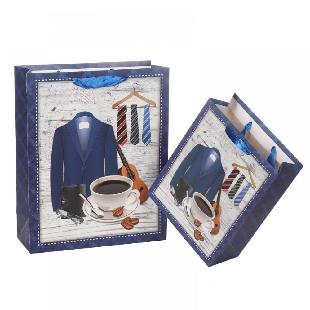 Пакет ламинир. "Джентельмен" 18*23*8см.