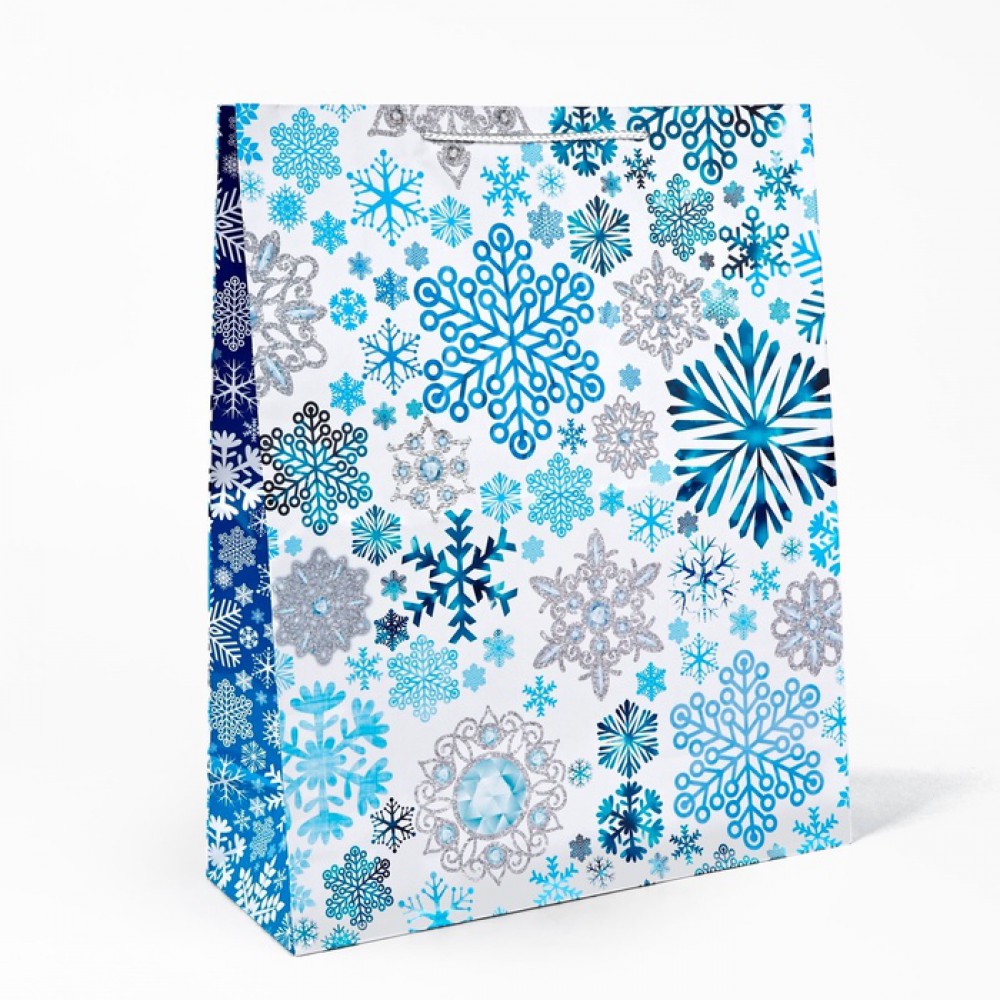 Пакет ламинир. «Снежинки», 40×49×19 см