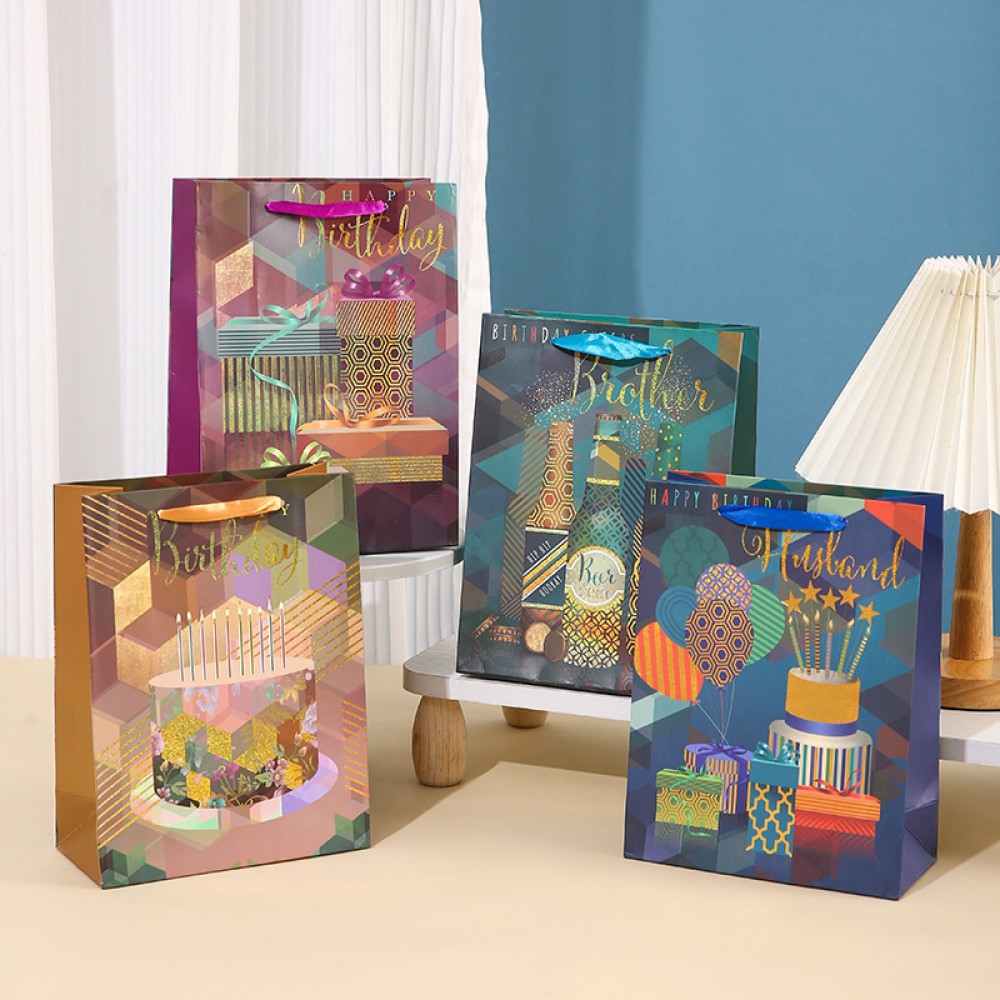 Пакет ламинир. "BIRTHDAY" 15*8*21см.