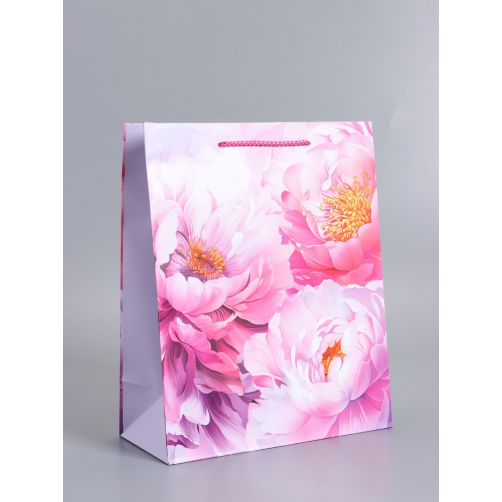 Пакет подарочный «С пожеланием счастья», 26×12×32 см  