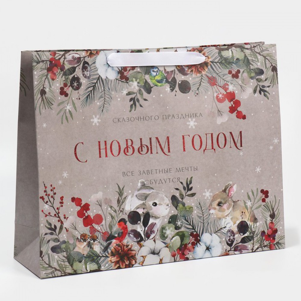 Пакет крафт «Заветные мечты», 40×31×11.5 см  