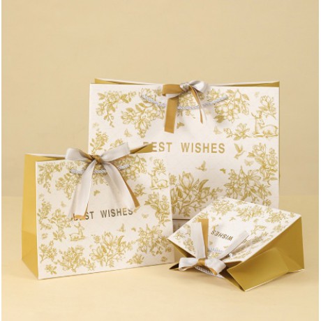 Бумажный пакет "Best  wishes" 25*12*20см