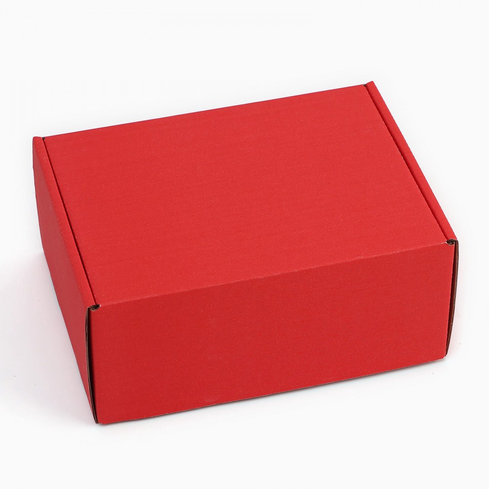 Коробка самосборная красная 22*16,5*10см.