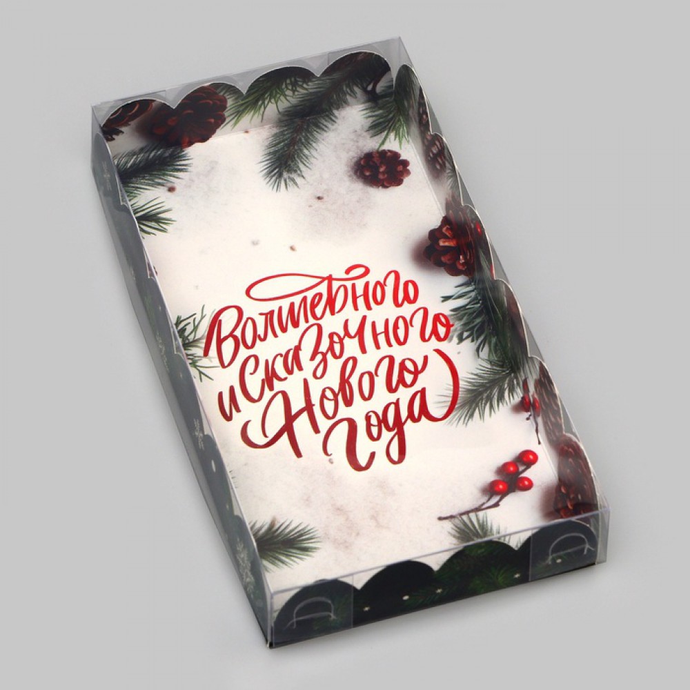 Коробочка для печенья "Сказочного Нового года" 10,5*20*3см.