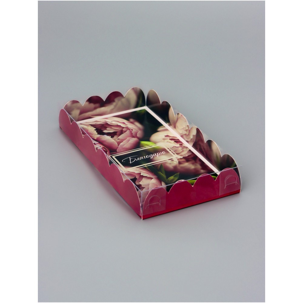 Коробка для печенья "Цветочки" 10,5*20*3см.