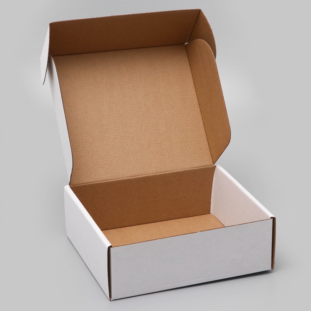 Коробка самосборная, белая, 22,5*21*7 см. 