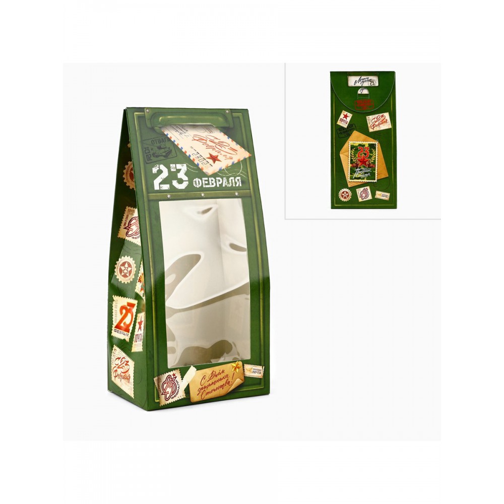 Коробка складная «23 Февраля», 9×19×6 см