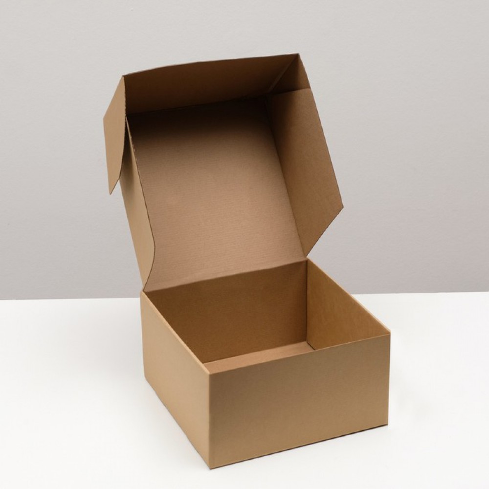 Коробка самосборная крафт 27*27*15см.   