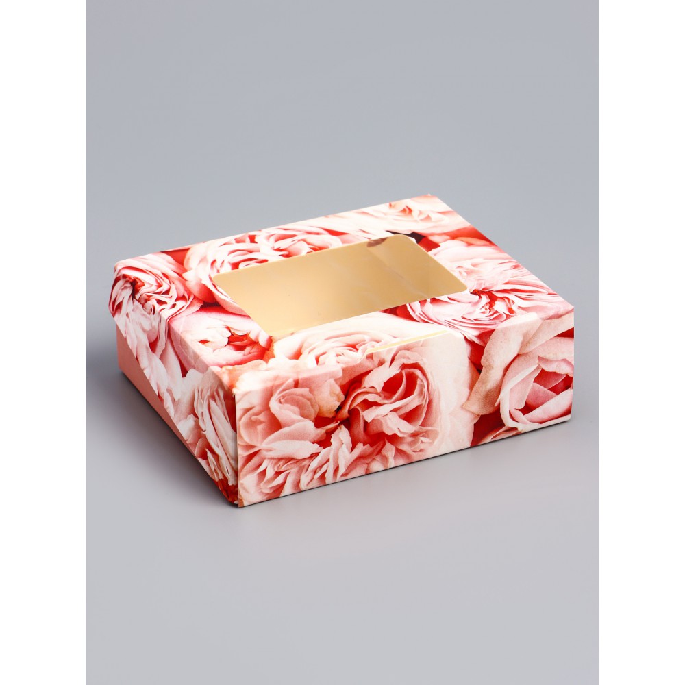 Коробка складная "Пионы" 10*8*3,5см