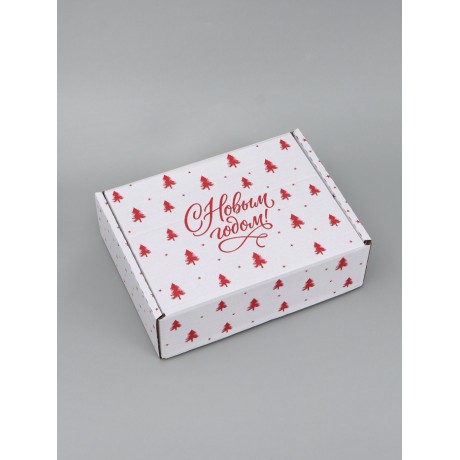 Коробка сборная "Ёлочки" 27*21*9см.  