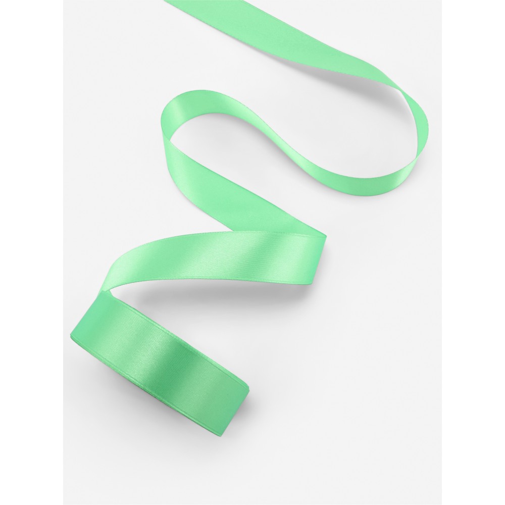 Лента атласная, 25 мм, 23±1 м, светло-зелёная №80