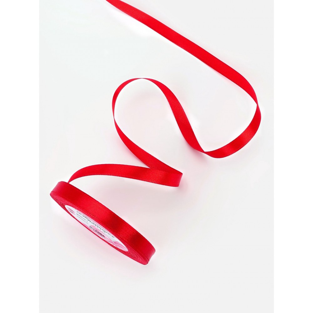 Лента атласная 10мм. 23+1,красный №26 