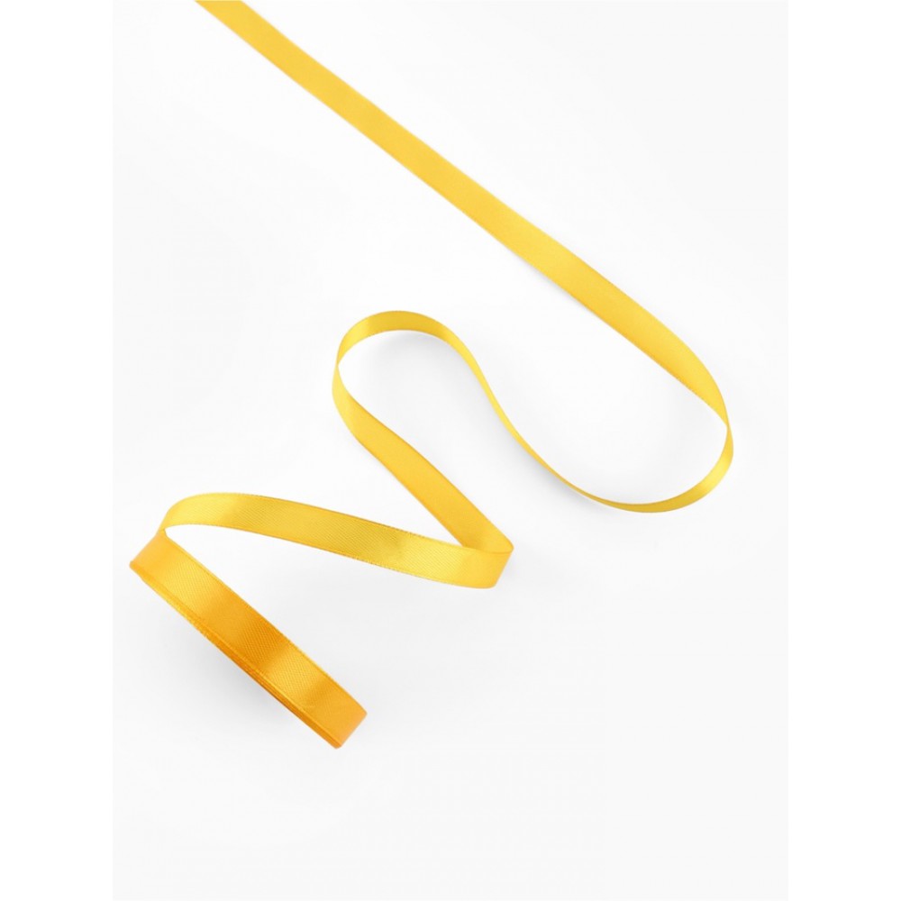 Лента атласная 12мм. 23+1,солнечный  №16