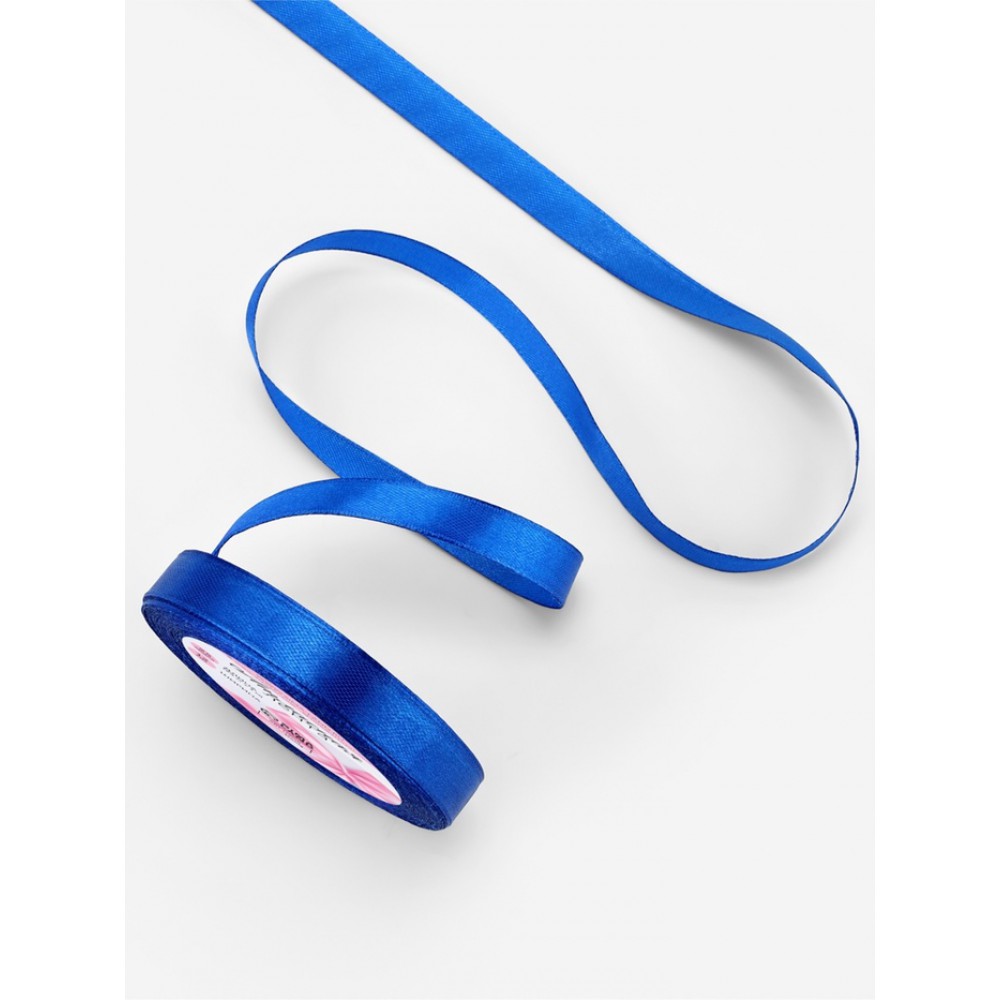 Лента атласная 12мм, 23+1м, №40, синий