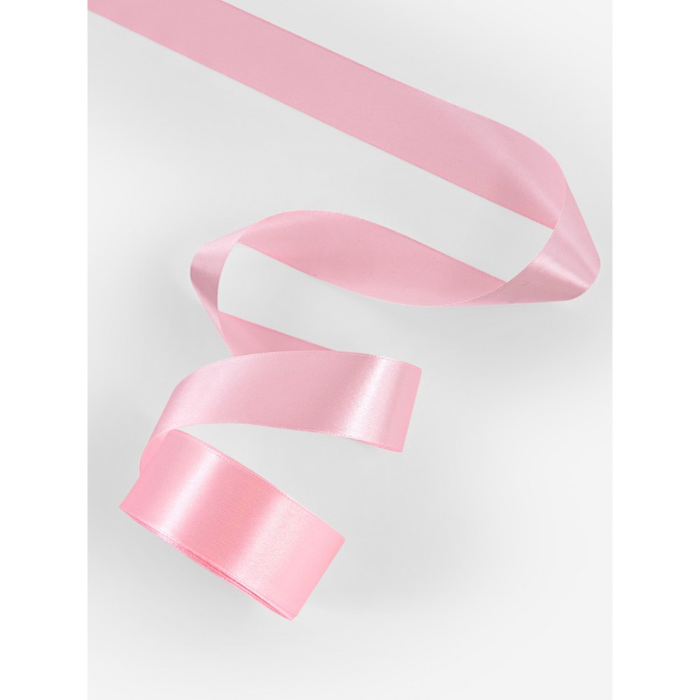 Лента атласная, 40 мм, 23±1 м, пастельно-розовая